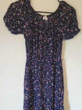 Loft Blue Confetti Jumpsuit